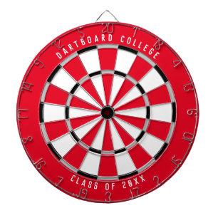 Personalised College Class of 20XX Template Red Dartboard