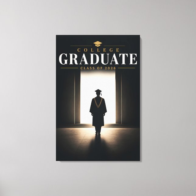 Personalised College Graduate 2026 Gift Canvas Print (Front)