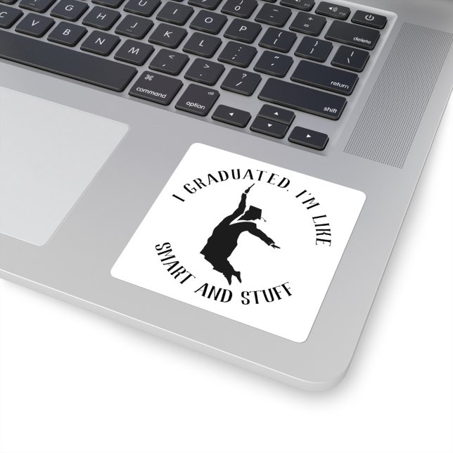 Personalised College Graduate Gag Graduation Square Sticker (Creator Uploaded)
