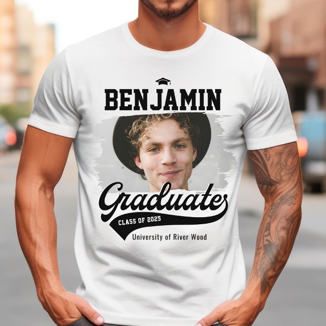 Personalised College Graduate Photo Graduation T-Shirt (Creator Uploaded)