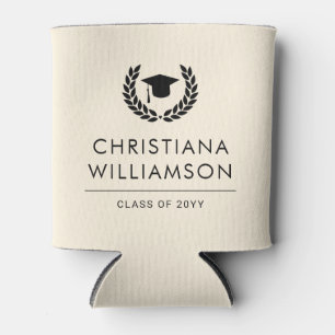 Personalised College Graduation Elegant Can Cooler