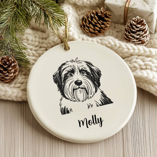 Personalised Collie Dog Christmas Ceramic Tree Decoration (Creator Uploaded)