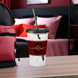 Personalised colorblock  acrylic tumbler