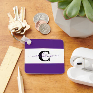 Personalised colorblock key ring