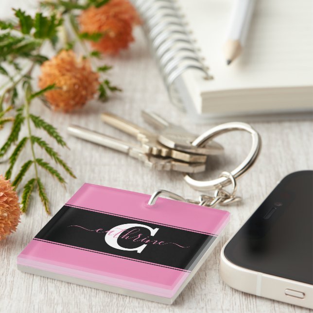 Personalised colorblock  key ring (Front Right)