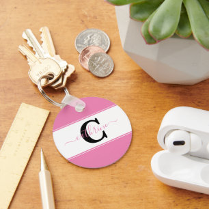 Personalised colorblock key ring