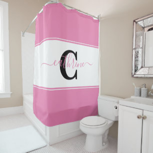 Personalised colorblock shower curtain