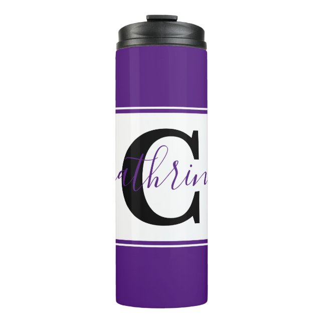 Personalised colorblock  thermal tumbler (Front)