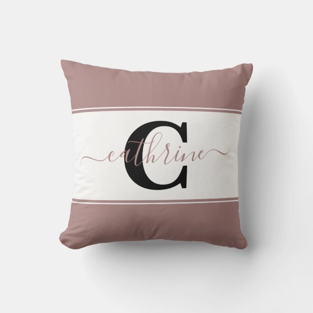 Personalised colorblock throw pillow (Front)