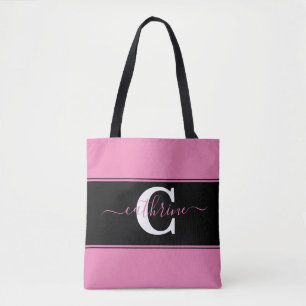 Personalised colorblock  tote bag