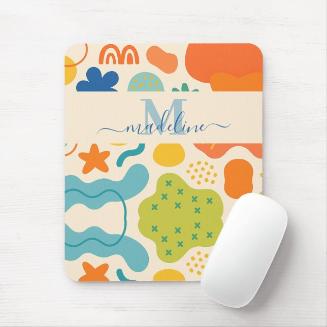 Personalised Colour Splash Abstract Mouse Pad (With Mouse)
