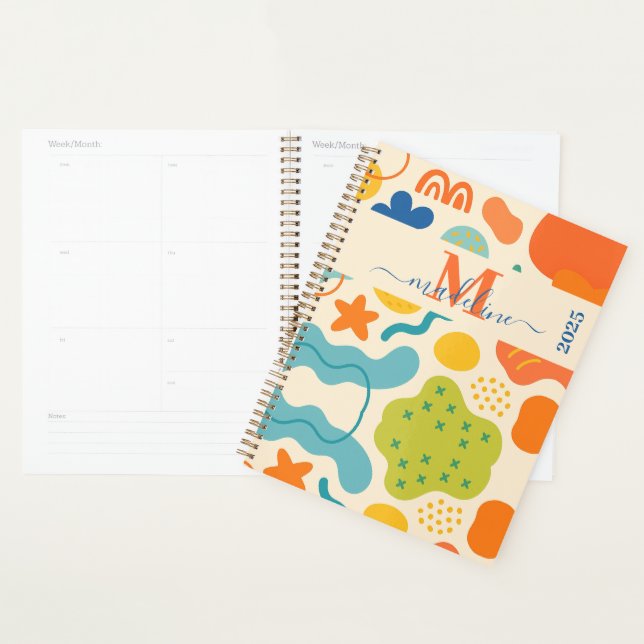 Personalised Colour Splash Abstract Planner (Display)