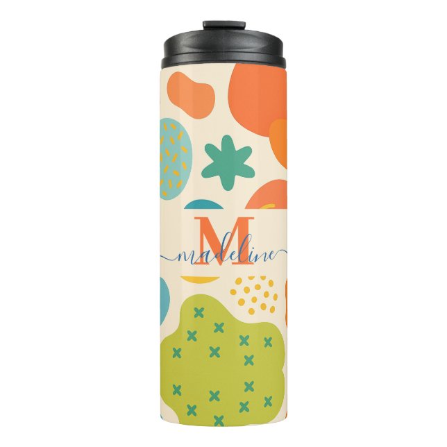 Personalised Colour Splash Abstract Thermal Tumble Tumbler (Front)