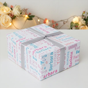 Personalised Coloured Name Gift Wrapping Paper
