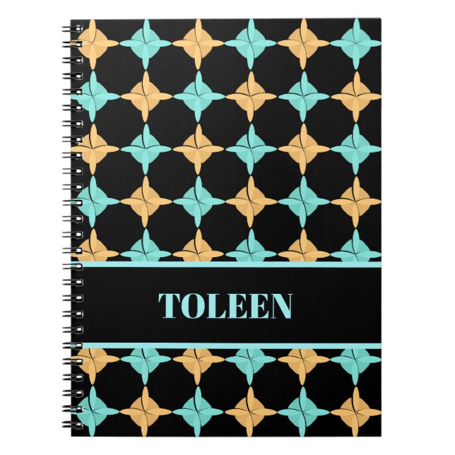 Personalised Colourful Abstract Pattern            Notebook (Front)
