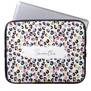 Personalised Colourful Animal Print Laptop Case