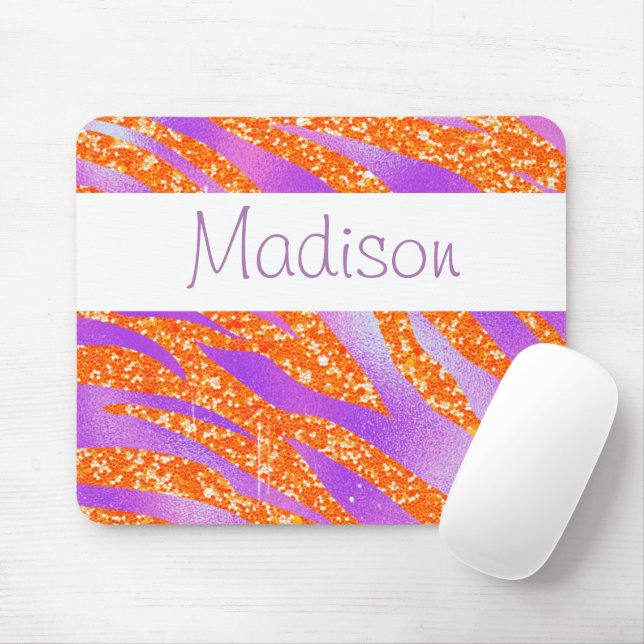 Personalised Colourful Animal Print Mouse Pad (With Mouse)