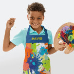 Personalised Colourful Artist Paint Splash  Apron<br><div class="desc">A fun and colourful paint splash apron for an artist. Personalise it with their name. Designed for you by Blackberry Boulevard.</div>