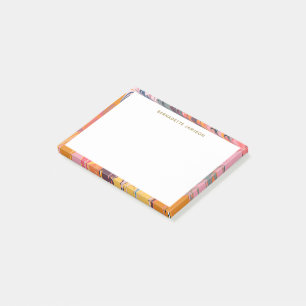 Personalised Colourful Artsy Abstract Marble Swirl Post-it Notes