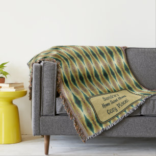 Personalised Colourful Autumn Leaves, Abstract Throw Blanket