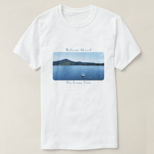Personalised Colourful Boat Apparel Pontoon Lake T-Shirt