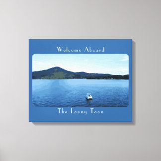 Personalised Colourful Boat Decor Pontoon Lake