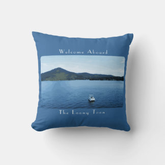 Personalised Colourful Boat Decor Pontoon Lake Cushion
