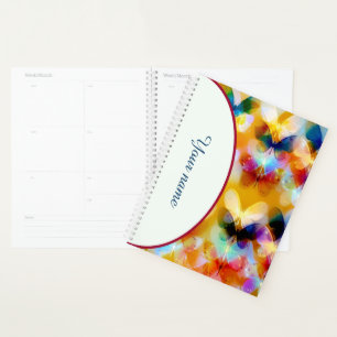 Personalised colourful butterflies planner
