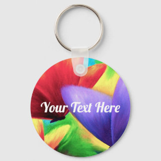 Personalised Colourful Butterfly Painting Keyrings