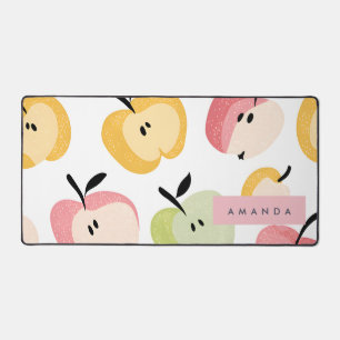 Personalised Colourful Cute Apple Pattern  Desk Mat