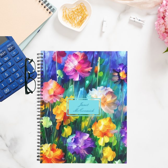 Personalised Colourful Floral Beauty Notebook (Creator Uploaded)