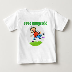 Personalised Colourful "Free Range Kid" Baby T-Shirt