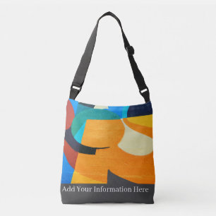Personalised Colourful Geometric Abstract Pattern  Crossbody Bag