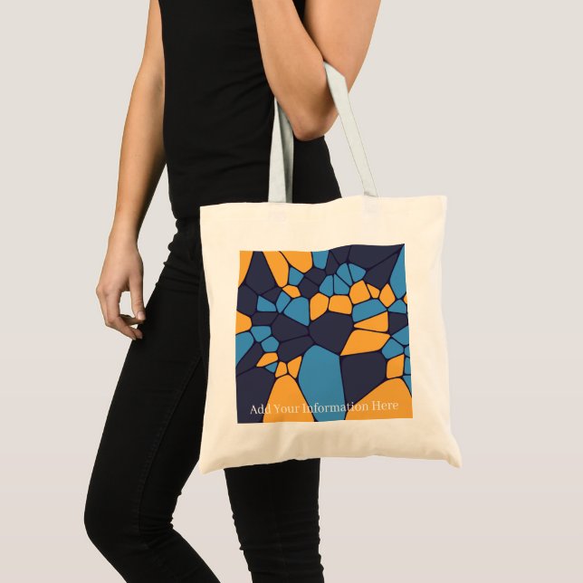 Personalised Colourful Geometric Abstract Pattern Tote Bag (Front (Product))
