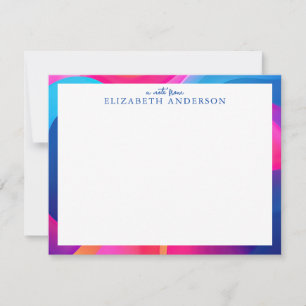 Personalised Colourful Geometric Border Card