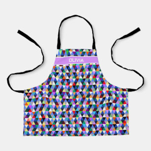 Personalised Colourful Geometric Pattern Apron