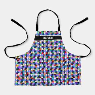 Personalised Colourful Geometric Pattern Apron