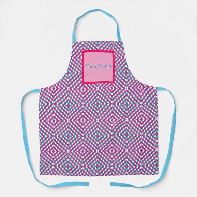 Personalised colourful girly apron (Front)