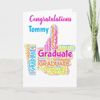 Personalised Colourful Graduation Greeting Card