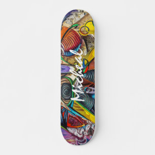Personalised Colourful Graffiti Art Skateboard