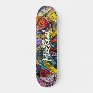 Personalised Colourful Graffiti Art Skateboard