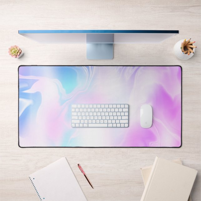 Personalised colourful holographic  desk mat (Office 1)
