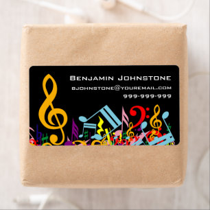 Personalised Colourful Jumbled Music Notes on