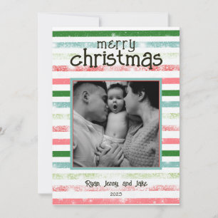Personalised Colourful Merry Christmas Card