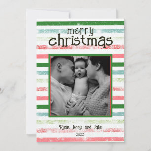 Personalised Colourful Merry Christmas Card 