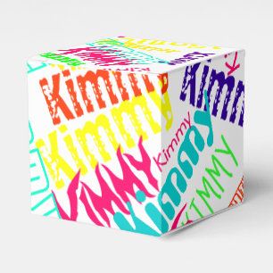 Personalised Colourful Neon "Name in Lights" Favour Box