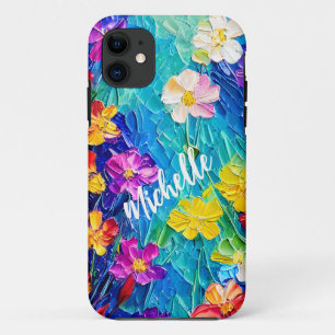 Personalised Colourful Oil Painting Flowers Case-Mate iPhone Case