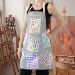 Personalised Colourful Pattern Apron<br><div class="desc">This colourful apron is decorated with a watercolor pattern on a grey background.
Easily customisable.
Use the Design Tool to change the text size,  style,  or colour.
You won't find these exact images from other designers as we create our artwork.
Original Watercolor © Michele Davies.</div>