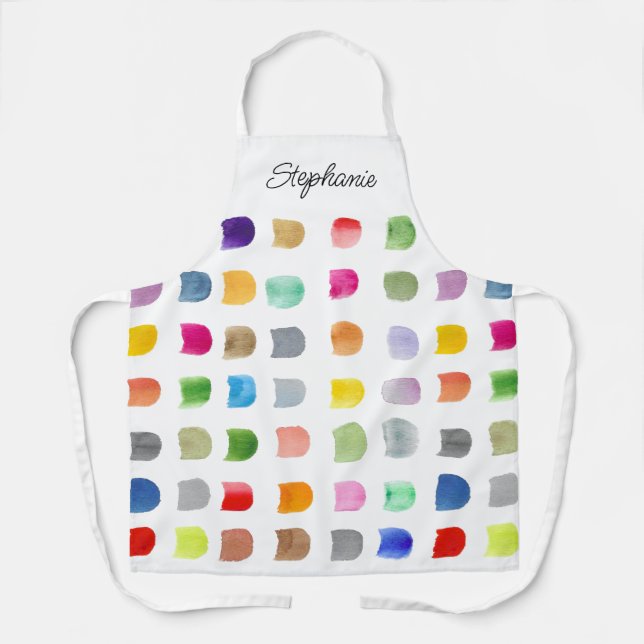 Personalised Colourful Pattern Apron (Front)
