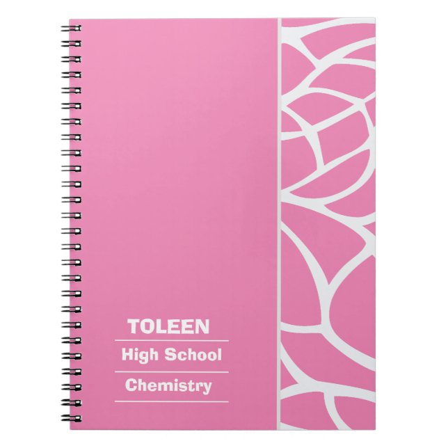 Personalised Colourful Pattern                  No Notebook (Front)